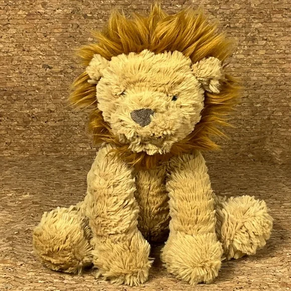 Jellycat Bashful Lion Plush Stuffed Animal 10” Soft Tan Gold Lovey Toy - Picture 6 of 10